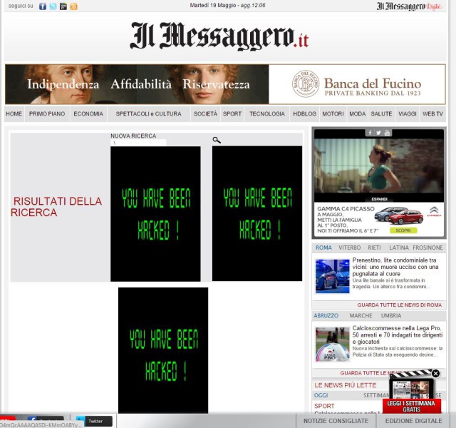 vulnerabilità ricerca ilmessaggero