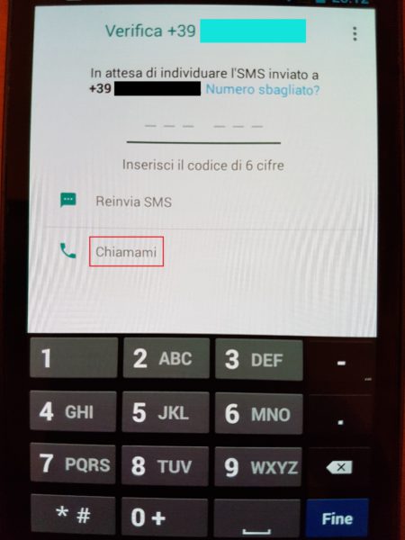 Chiamami whatsapp